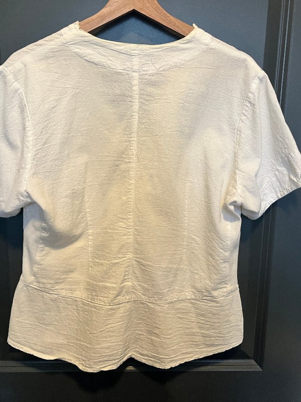 White Cottage Core/ Prairie Button up shirt - Picture 5 of 5